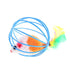 1 Pcs Cat Toy Stick Feather Wand with Bell Mouse Cage Toys Plastic Artificial Colorful Cat Teaser Toy Pet Supplies Random Color Hollow Balls with Feather Tail Kitten Chase Pounce Toy Cat Feather Toy