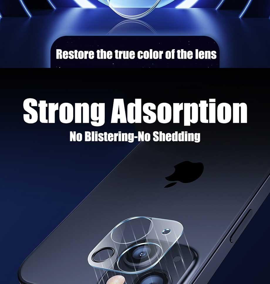 3D HD Back Camera Glass Protectors for iPhone 13 11 12 Pro Max 13Mini Lens Protective Glass Film on IPhone 14 13 PRO MAX XS XR Tempered Glass Lens Protector Anti-Bubble Anti-Scratch Camera Lens Protector