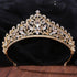 New Gold Color Crown Hair Accessories Luxury Crystal Tiara For Women Wedding Headdress Bridal Hair Jewelry Crystal Crown Pageant Bridal Wedding Hair Jewelry Accessories