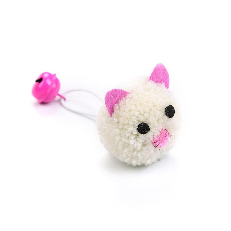 4pcs/lot Plush Mouse Cat Toy Cute Bell Mice Funny Cat Toys Cute Plush Teeth Cleaning Balls Chewing Soft Molar Toy Faux Pet Toy Colorful Plush Mouse Head with Bell Rope Cat Toy Interactive Cat Toy