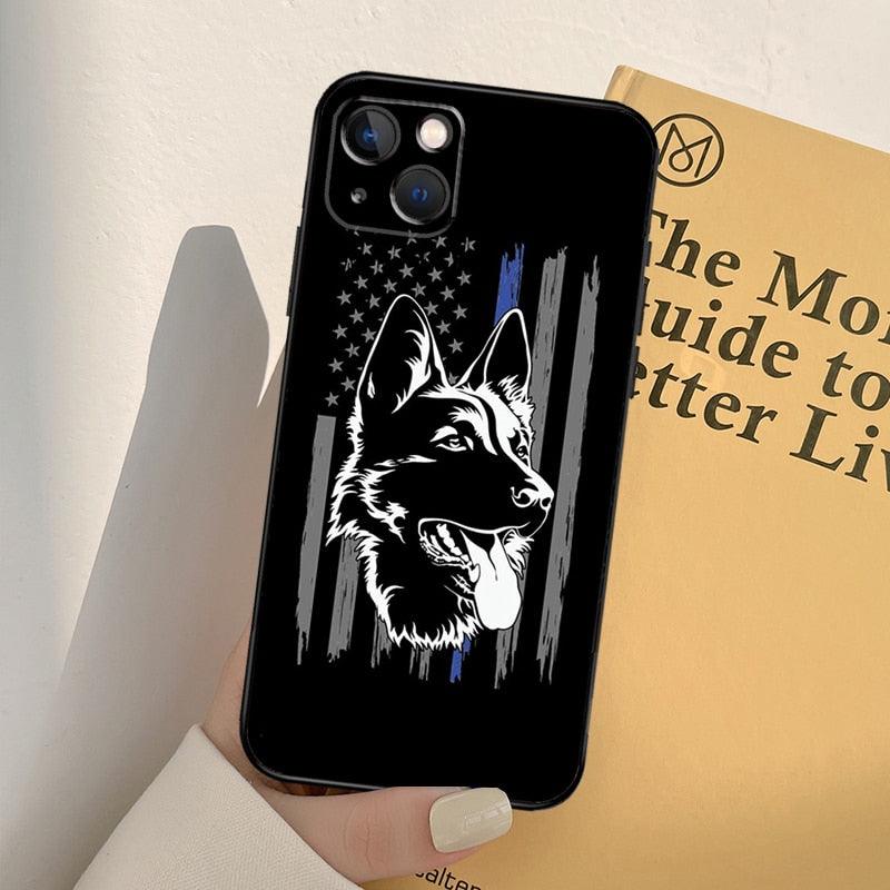 Cartoon German Shepherd Phone Case MAsk  Dog Case For iPhone 13 12 Mini 11 14 Pro Max 6S 8 7 Plus SE 2022 2020 X XS Max XR Back Cover Poodle Dog Phone Case Compatible with iphone