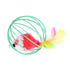 1 Pcs Cat Toy Stick Feather Wand with Bell Mouse Cage Toys Plastic Artificial Colorful Cat Teaser Toy Pet Supplies Random Color Hollow Balls with Feather Tail Kitten Chase Pounce Toy Cat Feather Toy