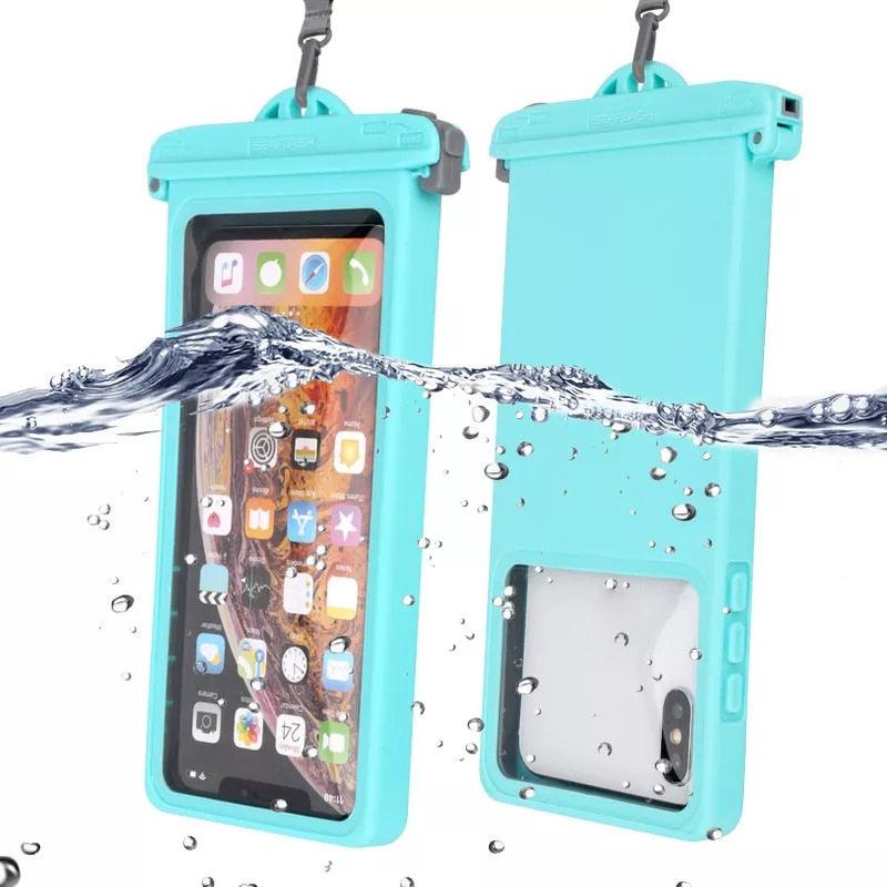 Gray Drop Resistant Waterproof Bag For Mobile Phones Under 6.9 Inches Plastic Mobile Phone Waterproof Case Diving Seal Phone Case Waterproof Pouch Phone  Underwater Case 35m