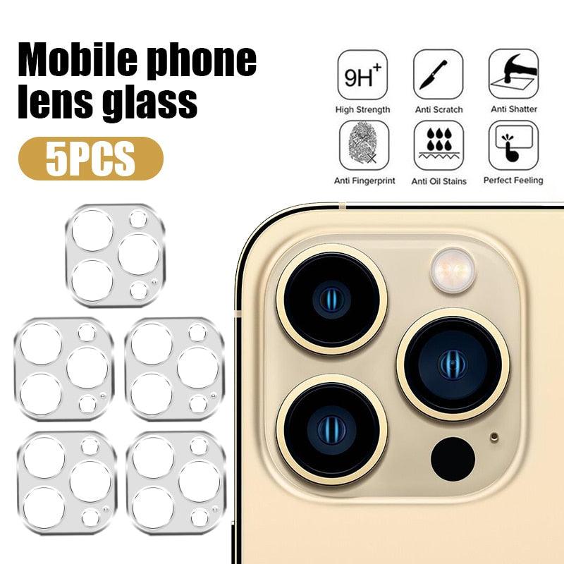 5Pcs Lens Protective Glass for iPhone 14 13 12 11 Pro Max Mini Camera Lens Protector for Iphone X XS XR Xs Max SE 2022 2020 Ultra Thin Tempered Glass Camera Lens Protector