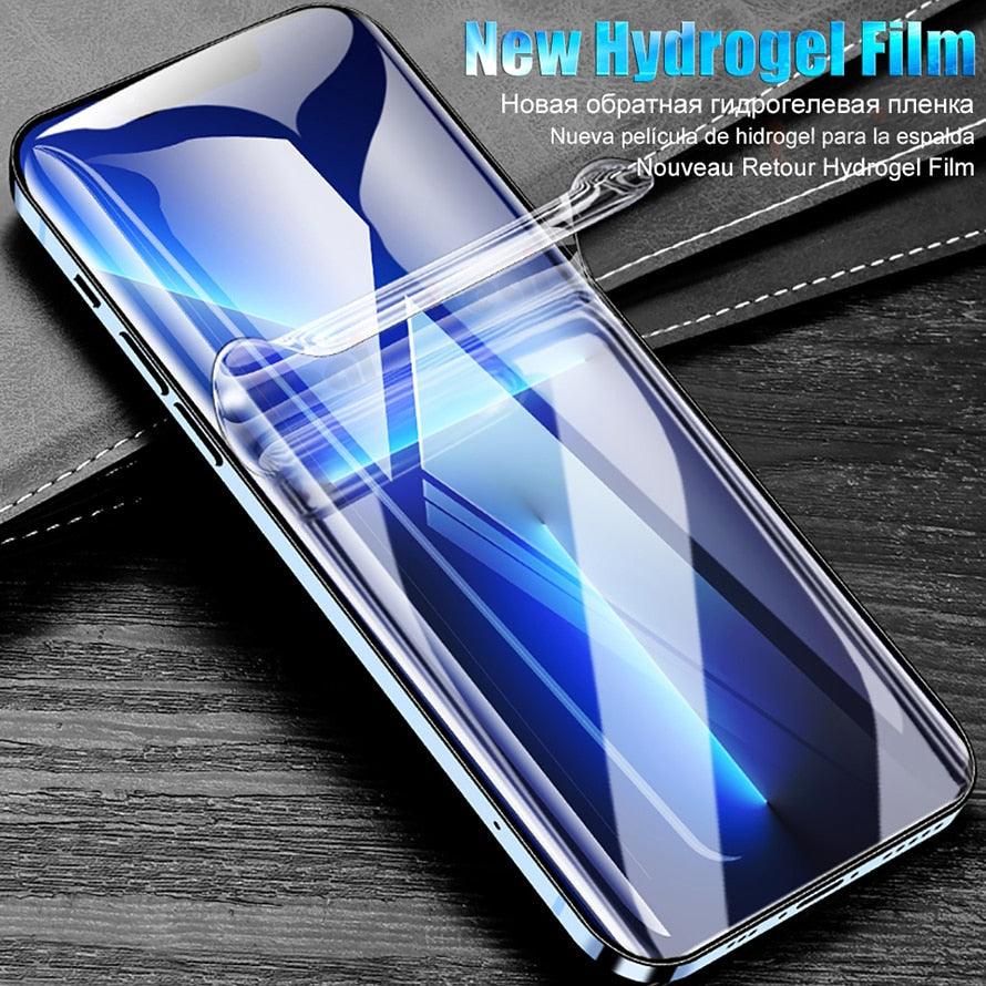 4PCS Film For iPhone 13 12 11 14 Pro Max Full Cover Screen Protector For iPhone X XR XS Max 6 7 8 14 Plus SE Not Glass Anti-Scratch Shockproof Protection Screen Cover Shield