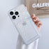 Transparent Cute Heart Pattern Phone Cases For iPhone 13 14 Pro Max Simple Luxurious Love Gradient Silicon Wallet Cover Card Holder Shockproof Bumper Protective Cover