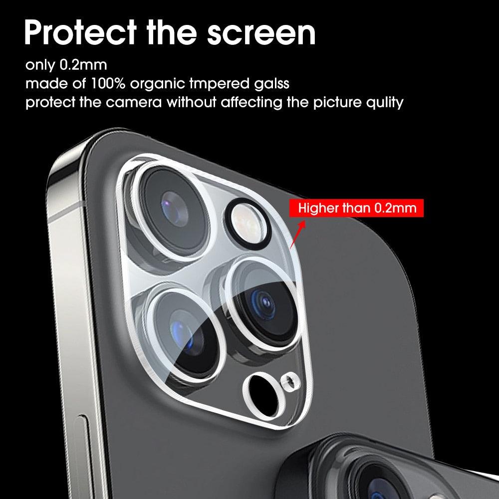 4pcs Tempered Glass Camera Lens Protector Guard For IPhone 14 13 12 11 Pro Max Camera Protector Full Cover Protective Glass Transparent Rear Camera Film for IPhone 14 Pro Max