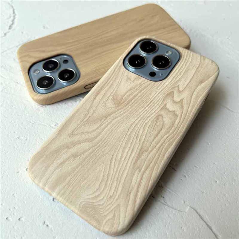 Retro Ultra Thin Wooden Texture Phone Cases For iPhone 14 13 12 11 Pro Max XS MAX XR XS X 7 8 Plus anti-skid Soft Cover Vintage Wooden Unique Classy & Fully Protective Phone Case