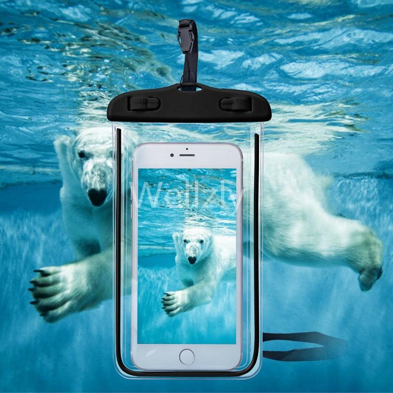 Swimming Bags Waterproof Phone Case Water proof Bag Mobile Phone Pouch Cover for iPhone 12 Pro Xs Max XR X 8 7 Phone Case Bag With Lanyard Compatible with iPhone