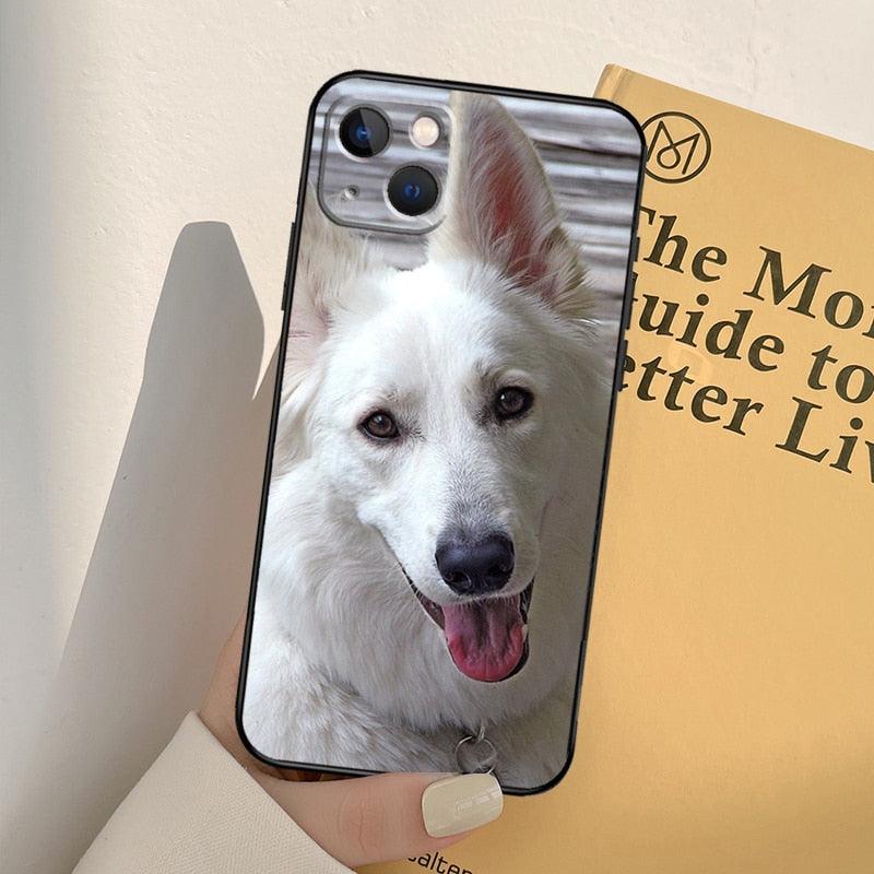 Cartoon German Shepherd Phone Case MAsk  Dog Case For iPhone 13 12 Mini 11 14 Pro Max 6S 8 7 Plus SE 2022 2020 X XS Max XR Back Cover Poodle Dog Phone Case Compatible with iphone