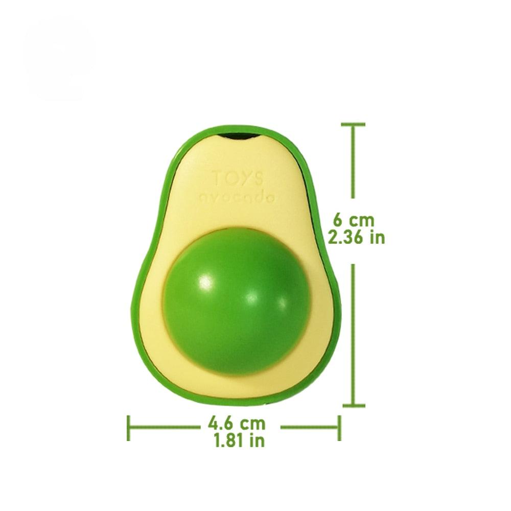 Avocado Wall Ball Cat Toys Edible Licking Balls Snack Healthy Rotatable Treats Toys Kitten Supplies Teeth Cleaning Totaling Catnip Wall Ball Toys - products - - Stevvex.com