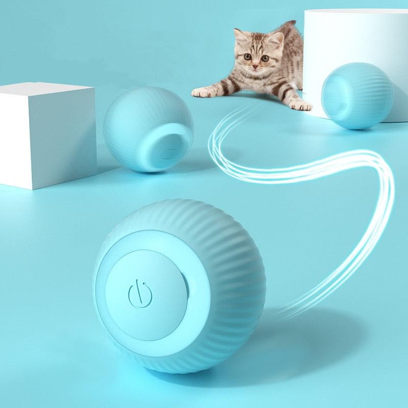 Smart Cat Rolling Ball Toys Rechargeable Cat Toys Ball Motion Ball Self-moving Kitten Toys for Indoor Interactive Playing Smart Interactive Cat Ball USB Rechargeable Automatic Bouncing Ball for Indoor Kittens