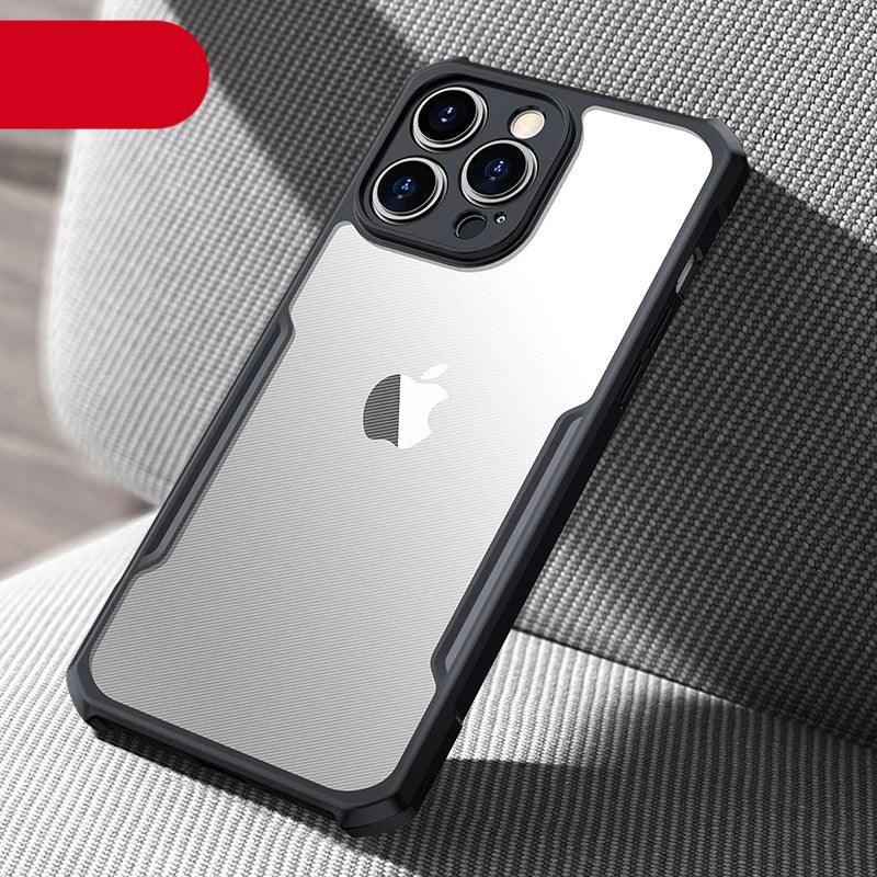 Phone Case For iPhone 14 13 12 Pro Max 14 Plus Shockproof Back Transparent Cover Camera Screen Protection Case Camera Cover Slim Clear Back with Shockproof Soft Bumper Frame Cover