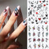 Abstract Lady Face Water Decals Fruit Flower Summer Leopard Alphabet Leaves Nail Stickers Water Black Leaf Sliders Marble Nail Art Stickers Water Transfer Nail Decals Full Wraps Gradient Acrylic Nail Kits for Women Manicure Decoration