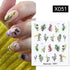 Abstract Lady Face Water Decals Fruit Flower Summer Leopard Alphabet Leaves Nail Stickers Water Black Leaf Sliders Marble Nail Art Stickers Water Transfer Nail Decals Full Wraps Gradient Acrylic Nail Kits for Women Manicure Decoration