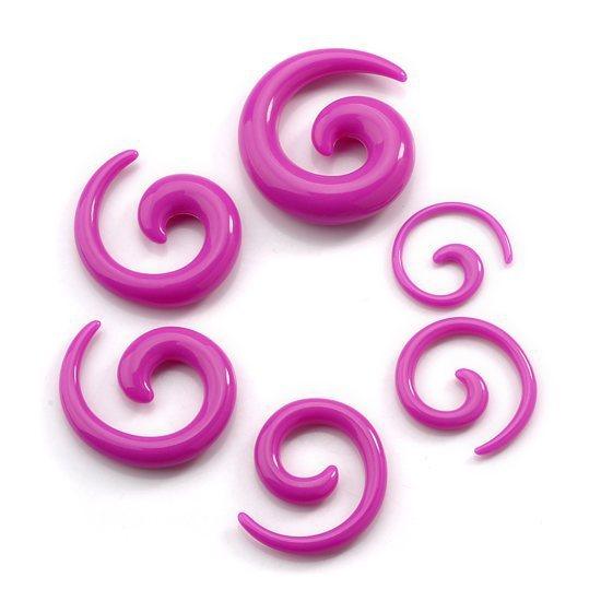 Acrylic Spiral Ear Plug Stretching Tapers Body Jewelry Acrylic Ear Tapers Ear Stretching Tapers Earring Gauge Fake Ear Expander Tunnel Kit Stainless Steel Silver Spiral Taper Expander Piercing Jewelry Ear Stretching