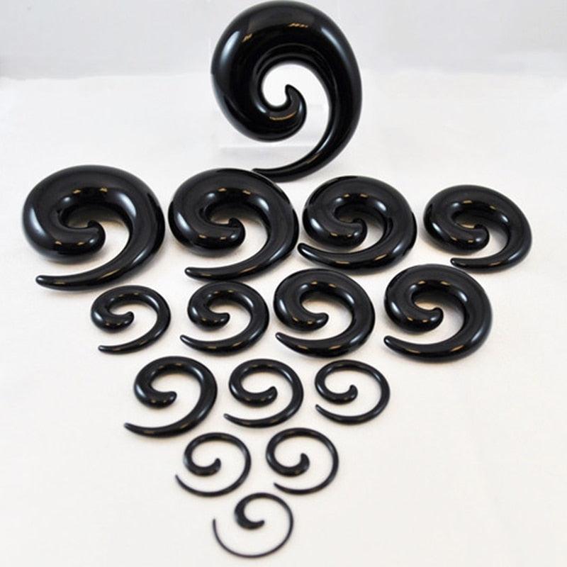 Acrylic Spiral Ear Plug Stretching Tapers Body Jewelry Acrylic Ear Tapers Ear Stretching Tapers Earring Gauge Fake Ear Expander Tunnel Kit Stainless Steel Silver Spiral Taper Expander Piercing Jewelry Ear Stretching