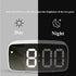 Acrylic/Mirror Alarm Clock LED Digital Clock Voice Control Snooze Time Temperature Display Night Mode Digital Alarm Clock, LED Bedside Clock with 6-Level Brightness Dual Alarm Adjustable Volume with 3 Alarm Sound Alarm Clock for Bedroom Office