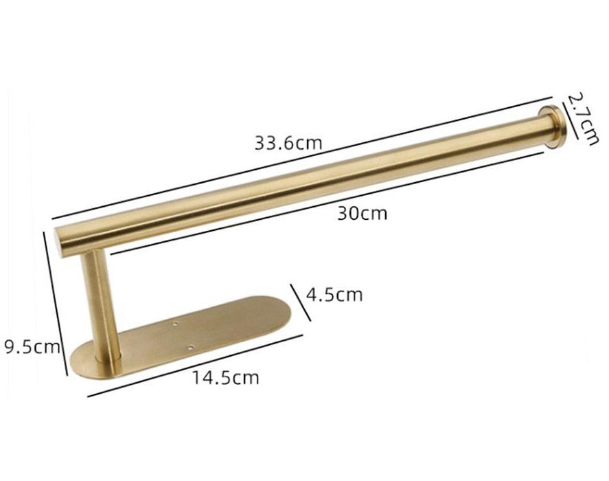 Adhesive Paper Holder Gold 304 Stainless Steel Stand Toilet Paper Towel Rack Tissue Roll Hanger For Kitchen Bathroom Free Nail Stainless Steel Toilet Tissue Roll Holder Sticky Hand Towel Hanger Vertical Or Horizontal No Drilling