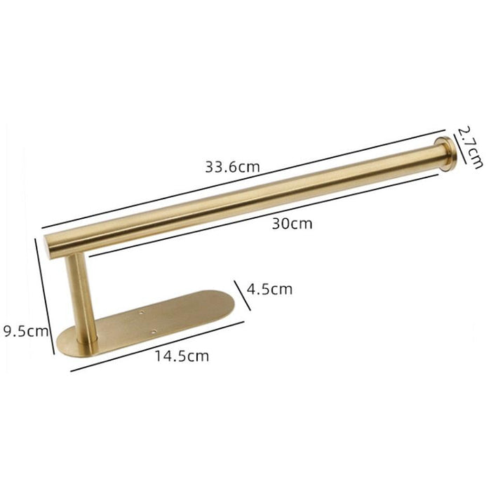 Adhesive Paper Holder Gold 304 Stainless Steel Stand Toilet Paper Towel Rack Tissue Roll Hanger For Kitchen Bathroom Free Nail Stainless Steel Toilet Tissue Roll Holder Sticky Hand Towel Hanger Vertical Or Horizontal No Drilling