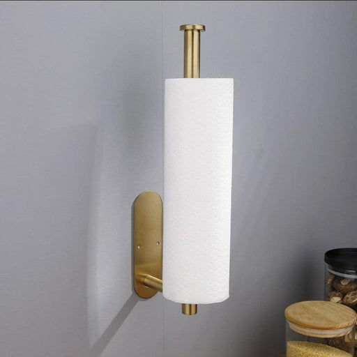 Adhesive Paper Holder Gold 304 Stainless Steel Stand Toilet Paper Towel Rack Tissue Roll Hanger For Kitchen Bathroom Free Nail Stainless Steel Toilet Tissue Roll Holder Sticky Hand Towel Hanger Vertical Or Horizontal No Drilling