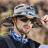 Adjustable Men's Hat Bucket Hat Summer Breathable Fashion Outdoor Fishing Wide Brim Hat Sun Protection Cap Male Traveling Sun Hats Fishing Hat Adjustable Mountaineering Hat 58-60cm