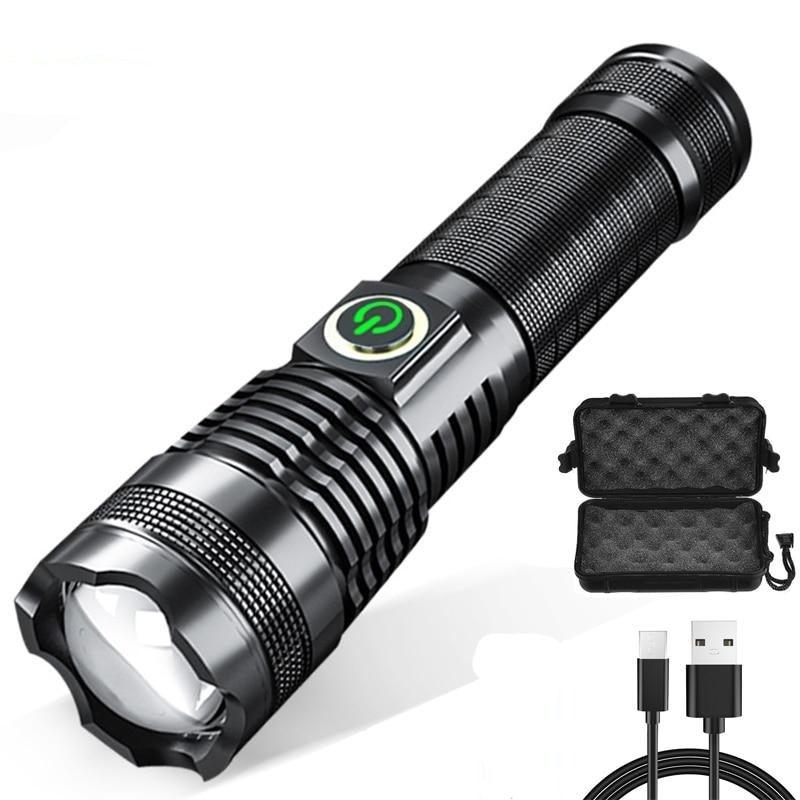 Adjustable Rechargeable Waterproof LED Flashlights Rechargeable High Lumens Torchlight Zoomable Torch USB Charging Waterproof 5 Modes With Power Display For Camping Hiking Outdoor Emergency - STEVVEX Lamp - 200, Flashlight, Head Torch, Headlamp, Headlight, lamp, Rechargeable Flashlight, Rechargeable Headlamp, Rechargeable Headlight, Rechargeable Torchlight, Torchlight, Waterproof Flashlight, Waterproof Headlamp, Waterproof Headlight, Waterproof Headtorch - Stevvex.com