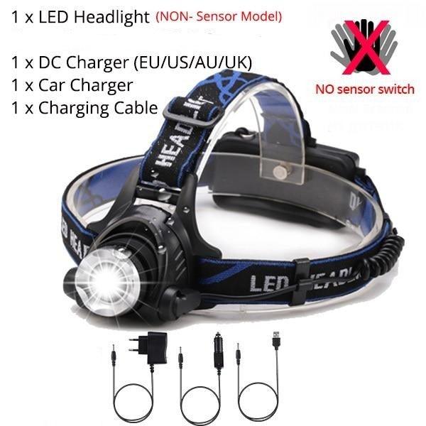 Adjustable USB Rechargeable IR Sensor Super Bright Headlight Battery For Long Working Time LED Headlamp Fishing Waterproof Head Light Lamp Perfect For Running Camping - STEVVEX Lamp - 200, Flashlight, Gadget, Headlamp, Headlight, lamp, LED Headlamp, Rechargeable Flashlight, Rechargeable Headlamp, Rechargeable Headlight, Rechargeable Headtorch, Rechargeable Torchlight, Waterproof Headlamp, Waterproof Headlight, Waterproof Torchlight - Stevvex.com