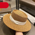 Adult Summer Straw Hat Fashion Casual Beach Fedora Hat Wide Brim Straw Hat Luxury Fedora Summer Packable Sun Hat Lightweight Women Beach Sun Hat Breathable Sun Hats For Women 56-58cm