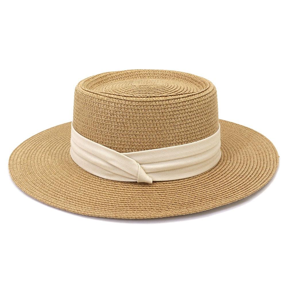 Adult Summer Straw Hat Fashion Casual Beach Fedora Hat Wide Brim Straw Hat Luxury Fedora Summer Packable Sun Hat Lightweight Women Beach Sun Hat Breathable Sun Hats For Women 56-58cm