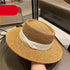 Adult Summer Straw Hat Fashion Casual Beach Fedora Hat Wide Brim Straw Hat Luxury Fedora Summer Packable Sun Hat Lightweight Women Beach Sun Hat Breathable Sun Hats For Women 56-58cm