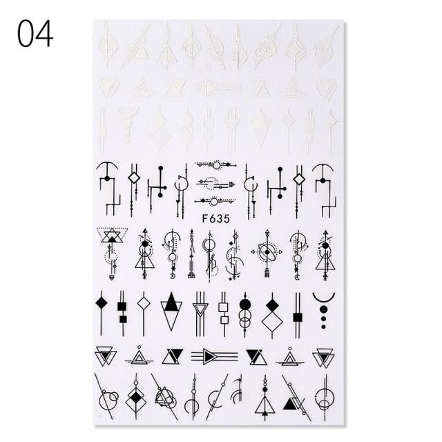 Alphabet Love Shaped  Pattern 3D Nail Stickers Slider Valentine Day Decals Foil For Love Nail Art Decoration Pop Art Nail Stickers Sexy Girl Designs Comics Water Transfer Decals Manicure Lips Nail Art Decorations Slider Nail Art Stickers