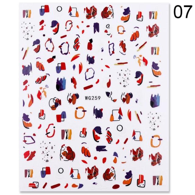 Alphabet Love Shaped  Pattern 3D Nail Stickers Slider Valentine Day Decals Foil For Love Nail Art Decoration Pop Art Nail Stickers Sexy Girl Designs Comics Water Transfer Decals Manicure Lips Nail Art Decorations Slider Nail Art Stickers