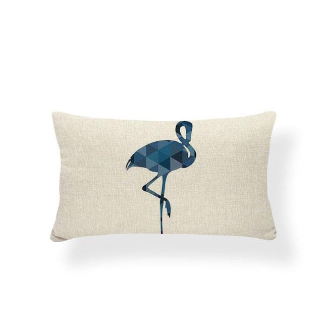 Animal Cushion Pillow Square Linen Printed Cute Elephant Throw Pillow Case Decorative Cushion Cover Pillowcase Plant Geometry Deer Flamingo Flower Pillows Home Decorative Pillowslip Covers 30X50