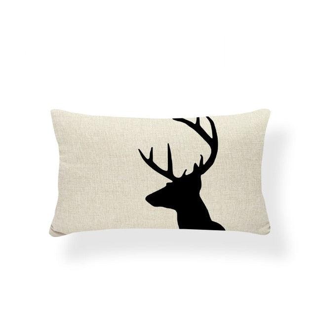 Animal Cushion Pillow Square Linen Printed Cute Elephant Throw Pillow Case Decorative Cushion Cover Pillowcase Plant Geometry Deer Flamingo Flower Pillows Home Decorative Pillowslip Covers 30X50