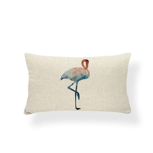 Animal Cushion Pillow Square Linen Printed Cute Elephant Throw Pillow Case Decorative Cushion Cover Pillowcase Plant Geometry Deer Flamingo Flower Pillows Home Decorative Pillowslip Covers 30X50