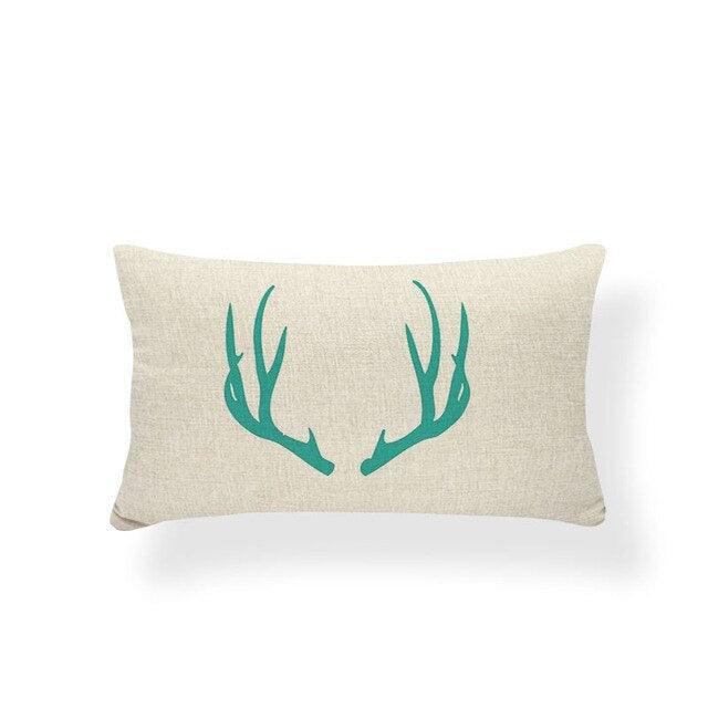 Animal Cushion Pillow Square Linen Printed Cute Elephant Throw Pillow Case Decorative Cushion Cover Pillowcase Plant Geometry Deer Flamingo Flower Pillows Home Decorative Pillowslip Covers 30X50