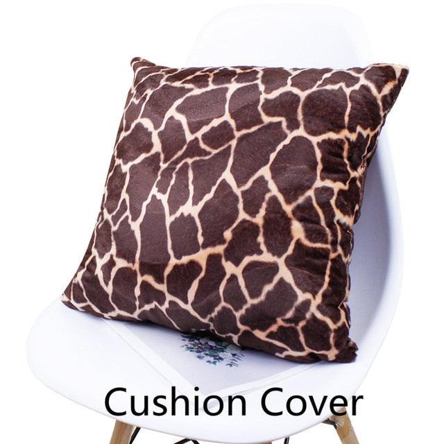 Animal Pillow Covers Zebra Deer Tiger Leopard Pattern Plush Pillow Case Custom Bed Chair Home Decor Cushion Covers