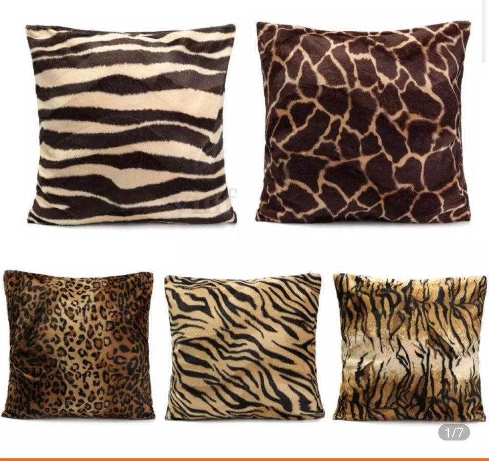 Animal Pillow Covers Zebra Deer Tiger Leopard Pattern Plush Pillow Case Custom Bed Chair Home Decor Cushion Covers