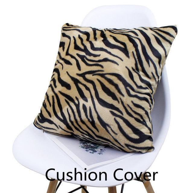 Animal Pillow Covers Zebra Deer Tiger Leopard Pattern Plush Pillow Case Custom Bed Chair Home Decor Cushion Covers