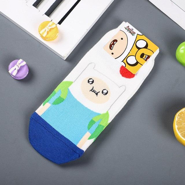 Anime Adventure Time Sock Women Cartoon Cute Socks Ice King Lumpy Space Princess Fun Autumn Winter Yellow Cotton Socks Warm Socks For Men And Women