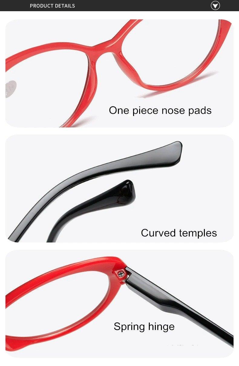 Anti-blue Light Coated Lenses Luxury Red Black Fashion Cat Eye Glasses For  Women Reading Glasses & Men Computer Cateye Blue Light Blocking Reading Glasses