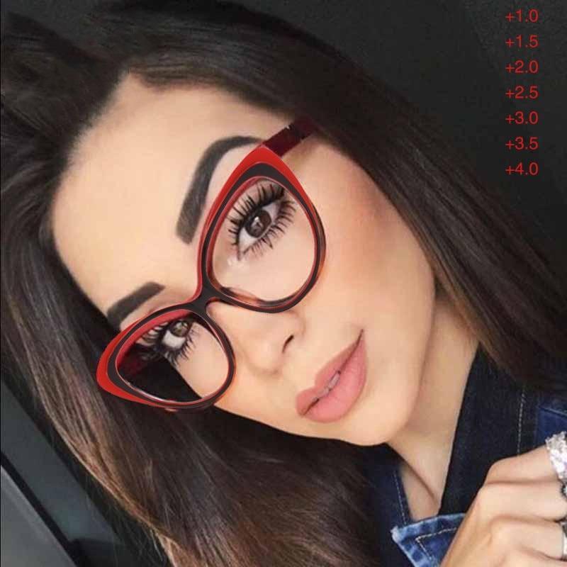 Anti-blue Light Coated Lenses Luxury Red Black Fashion Cat Eye Glasses For  Women Reading Glasses & Men Computer Cateye Blue Light Blocking Reading Glasses