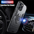 Anti Shock Case For iPhone 11 12 13 14 Pro XR Xs Max X 8 7 6 Plus 5S Magnet Armor Case Cover For iPhone Bumper Back Cover Case Full Protection with Ring Holder & in-Built Kickstand 360 Degree Protection