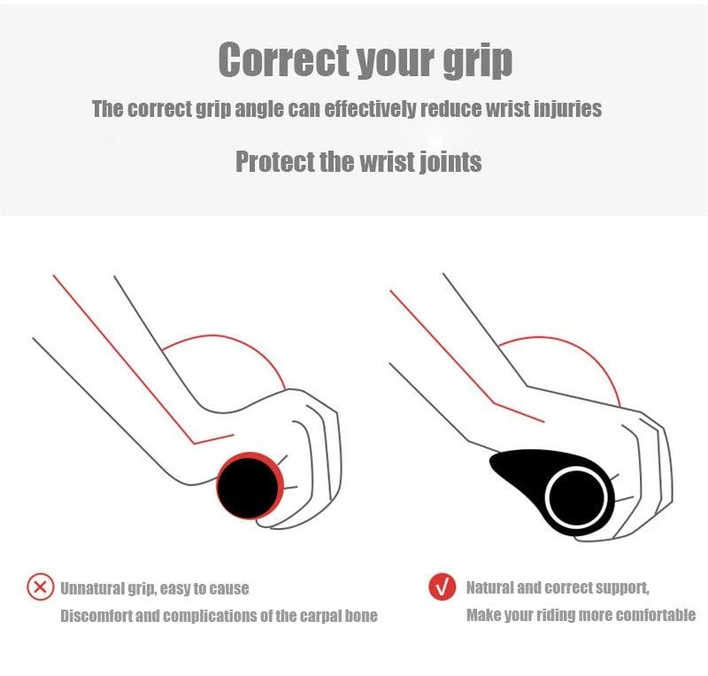 Anti-Slip Handle Bicycle Grips Cuffs Handles For Bicycle Handlebar On The Bike Grips New Generation Bike Handlebar Grip Soft Gel Inserts Shock Resistance Ergonomics Comfort Design