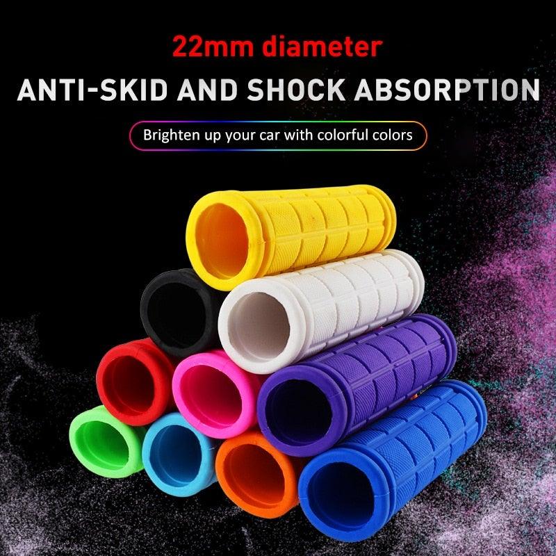 Anti Slip Mountain Road Cycling Bike Bicycle Handlebar Cover Grips Smooth Soft Rubber Non-slip Handle Grip Lock Bar Bike Handlebar Grips Non-Slip Rubber Mushroom Bicycle Grips Perfect For Scooter Cruiser Tricycle