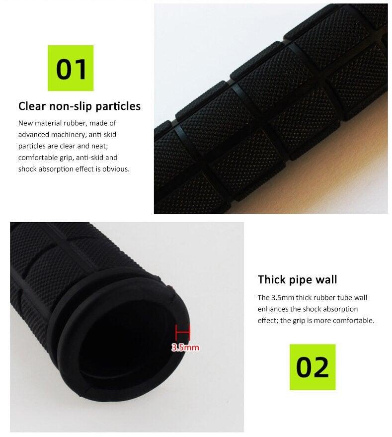 Anti Slip Mountain Road Cycling Bike Bicycle Handlebar Cover Grips Smooth Soft Rubber Non-slip Handle Grip Lock Bar Bike Handlebar Grips Non-Slip Rubber Mushroom Bicycle Grips Perfect For Scooter Cruiser Tricycle