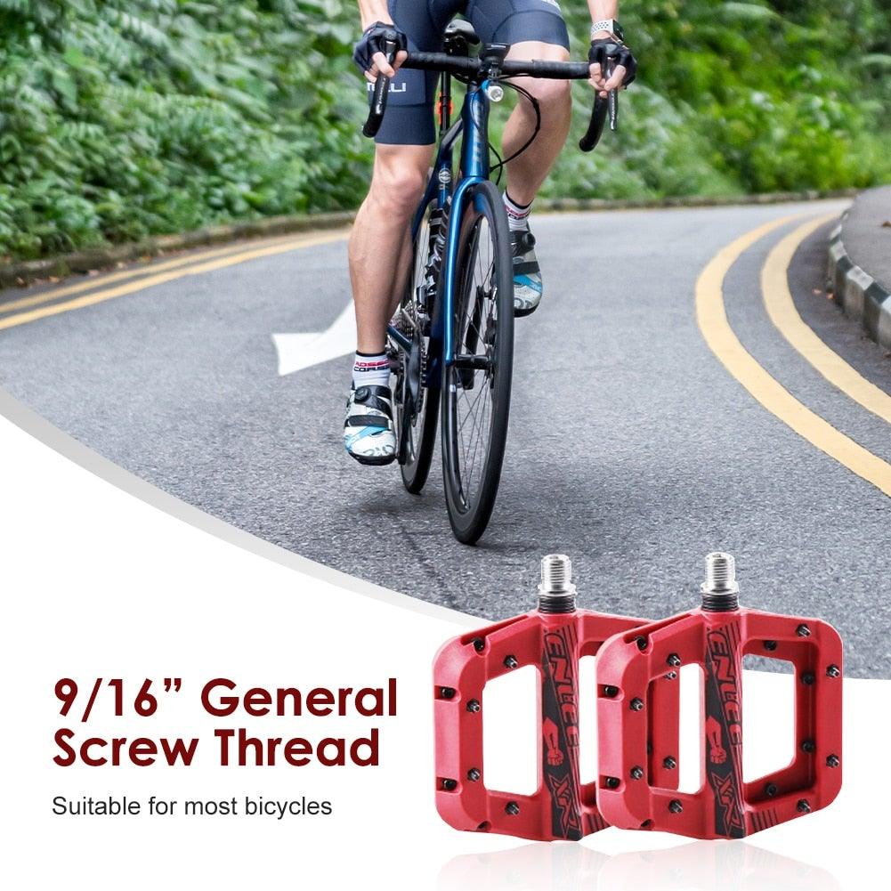 Anti-Vibration Mountain Bike Pedal Anti-Skid Lightweight Nylon Fiber Bicycle Pedal Board High-Strength Anti-Skid Bicycle Pedal New Nylon Fabric Anti Slip Durable Mountain Bike Flat Pedals - STEVVEX Sport - 1 Pair Pedals Aluminum Alloy, 228, bike, bike accessories, Pedals, Sport - Stevvex.com