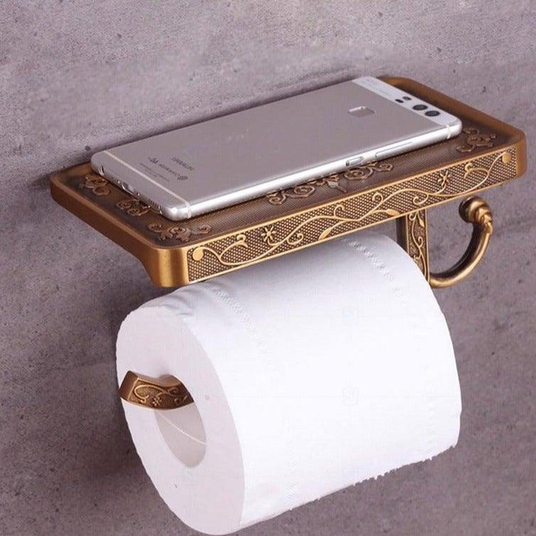 Antique Brass Toilet Paper Holder Bathroom Mobile Holder Toilet Tissue Paper Roll Holder Bathroom Storage Rack Accessory Bronze Toilet Paper Holder Antique Brass Toilet Paper Towel Holder Premium Wall Mounted Bathroom Paper Holder With Shelf And Hook