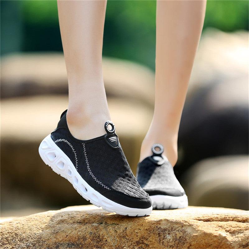 Aqua Shoes Unisex Casual Fashion Mesh Breathable Quick Dry Outdoor Rubber Sole Slip Water Shoes For Beach Water Sports Lightweight Slip On Walking Shoes